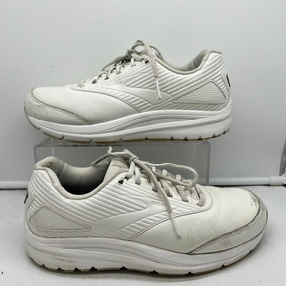 Brooks Addiction Walker Shoe Womens 10 D Wide White Support Walking Stability **